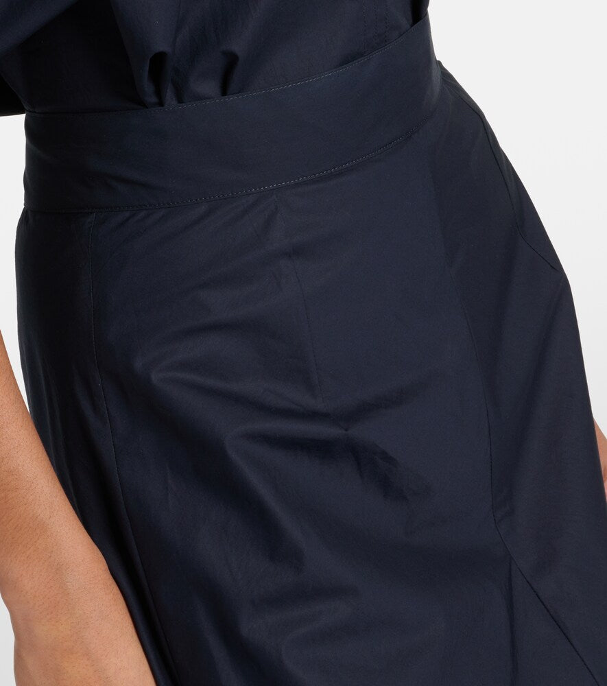 Plan C Mid-rise cotton maxi skirt
