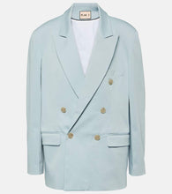 Plan C Oversized cotton-blend blazer