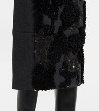 Plan C Sequined wool-blend midi skirt