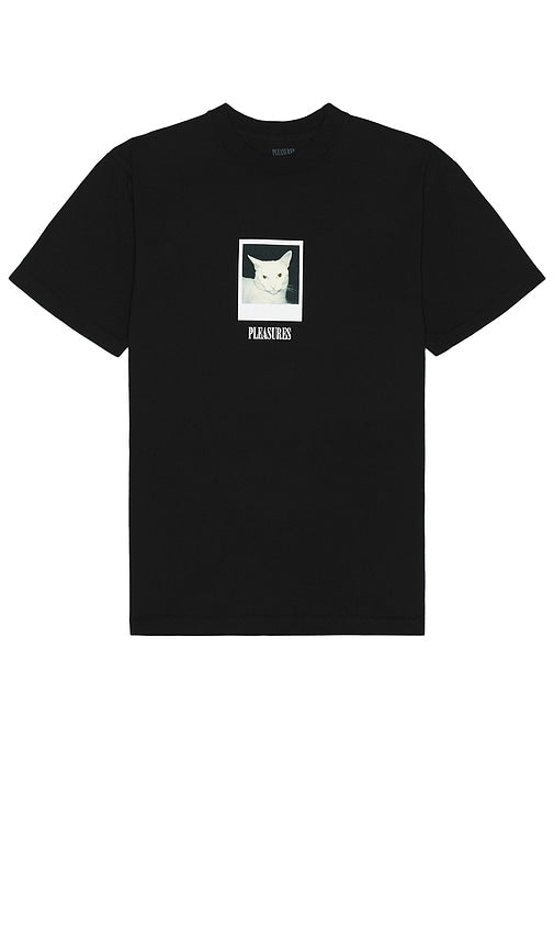 Pleasures Cat T-shirt in Black - T-shirt Chat Plaisirs en Noir - Pleasures Cat 黑色 T 恤 - Pleasures Katzen-T-Shirt in Schwarz - Pleasures 캣 티셔츠블랙 색상 - T-shirt Pleasures Cat in nero