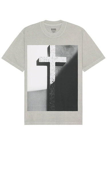 Pleasures Cross T-shirt in Light Grey