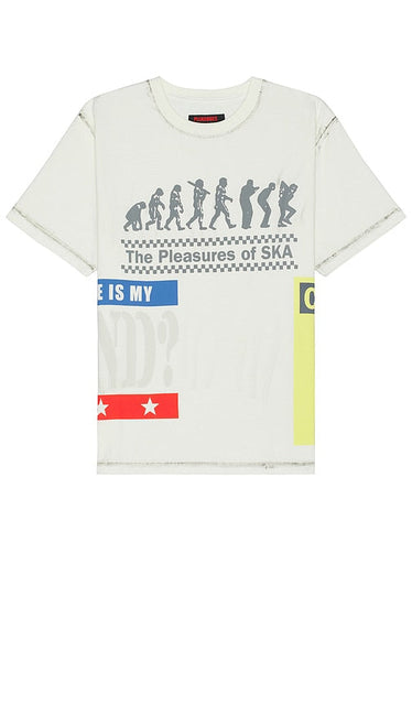 Pleasures Evolution Heavyweight T-Shirt in White - Pleasures Evolution - T-shirt épais blanc - Pleasures Evolution 重量级白色 T 恤 - Pleasures Evolution Schwergewichts-T-Shirt in Weiß - Pleasures Evolution 헤비웨이트 티셔츠 화이트 색상 - T-shirt pesante Evolution Pleasures in bianco