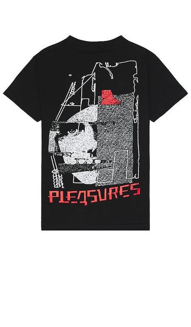 Pleasures Logic T-Shirt in Black - T-shirt Plaisirs Logic en noir - Pleasures Logic 黑色 T 恤 - Pleasures Logic T-Shirt in Schwarz - Pleasures Logic 티셔츠블랙 색상 - T-shirt Pleasures Logic in nero