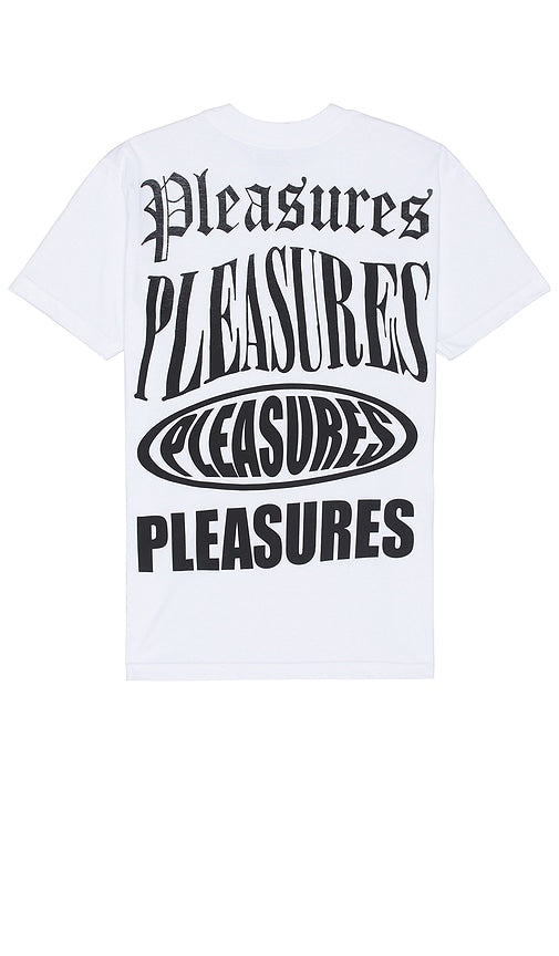 Pleasures Stack T-Shirt in White - T-shirt Pleasures Stack en blanc - Pleasures Stack 白色 T 恤 - Pleasures Stack T-Shirt in Weiß - Pleasures 스택 티셔츠화이트 색상 - T-shirt Pleasures Stack in bianco