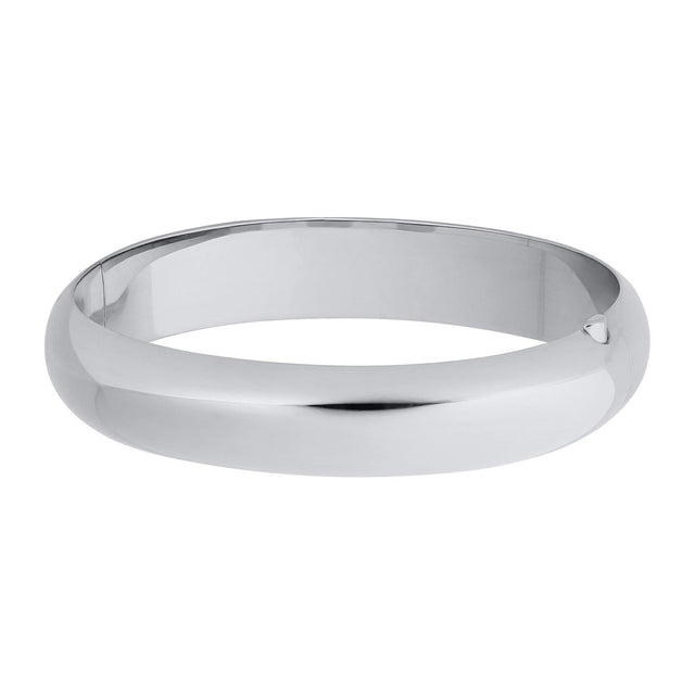 Polished Sterling Silver Bangle Bracelet | 12mm