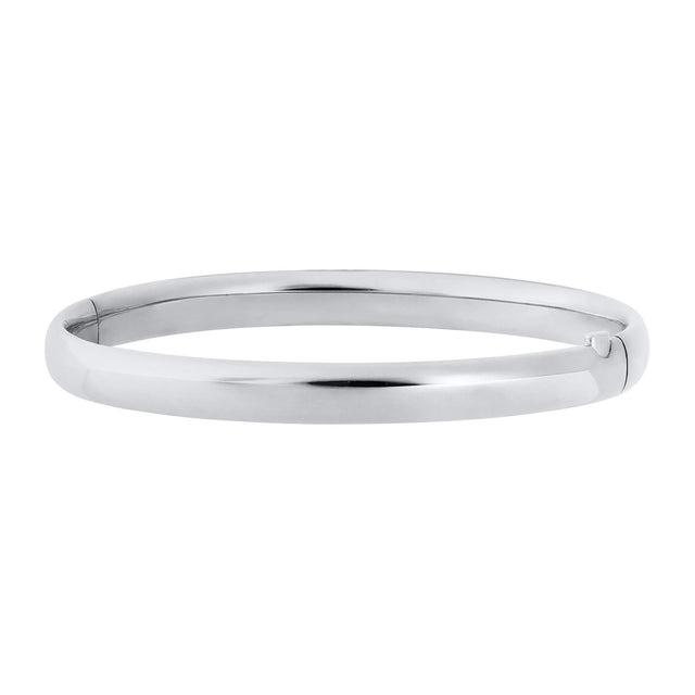 Polished Sterling Silver Bangle Bracelet | 6mm