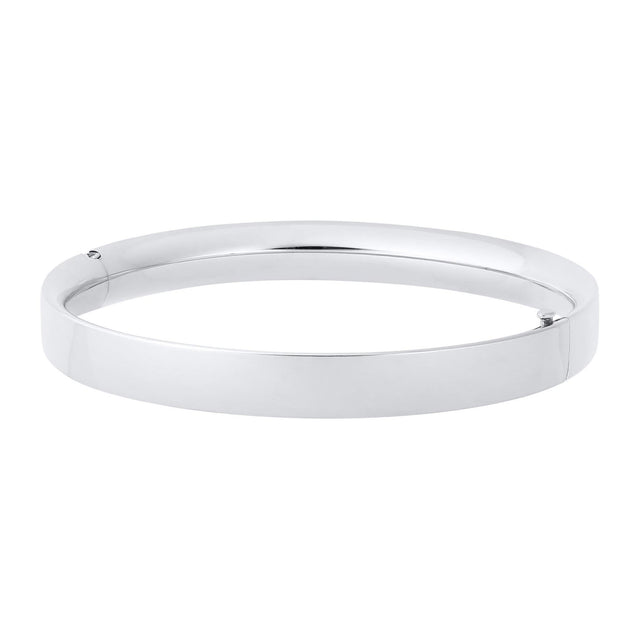 Polished Sterling Silver Bangle Bracelet | 8mm