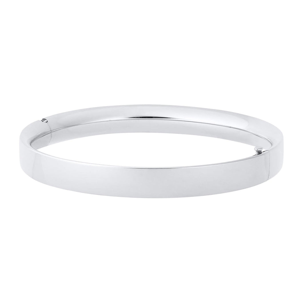 Polished Sterling Silver Bangle Bracelet | 8mm