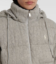 Polo Ralph Lauren Cable-knit wool and cashmere down jacket