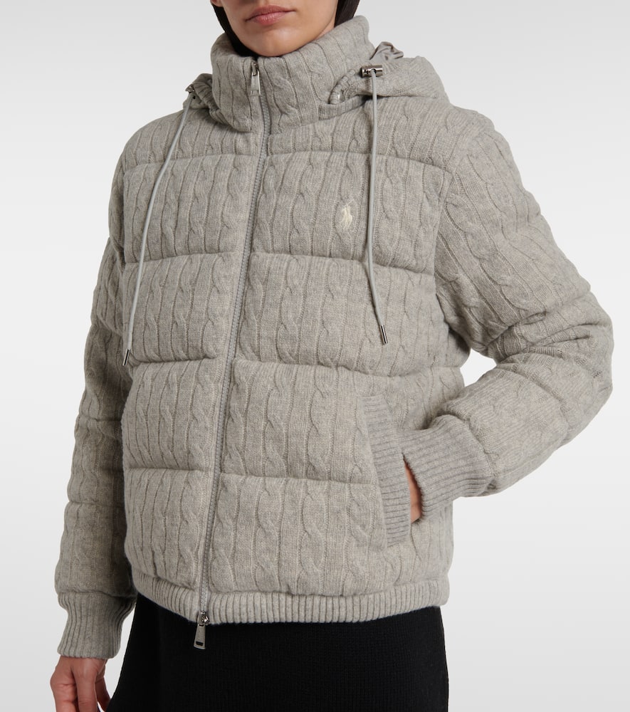 Polo Ralph Lauren Cable-knit wool and cashmere down jacket