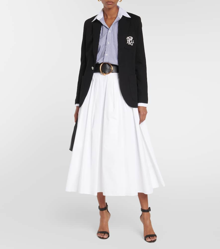 Polo Ralph Lauren Embroidered cotton-blend blazer