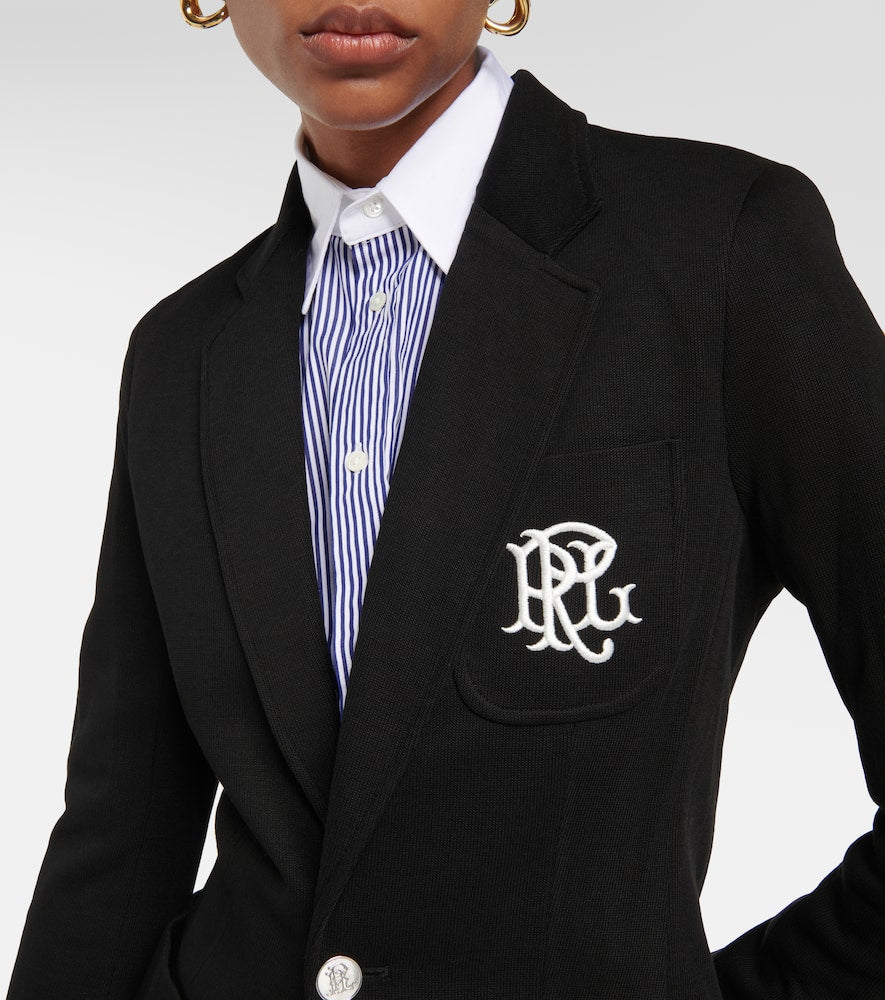 Polo Ralph Lauren Embroidered cotton-blend blazer