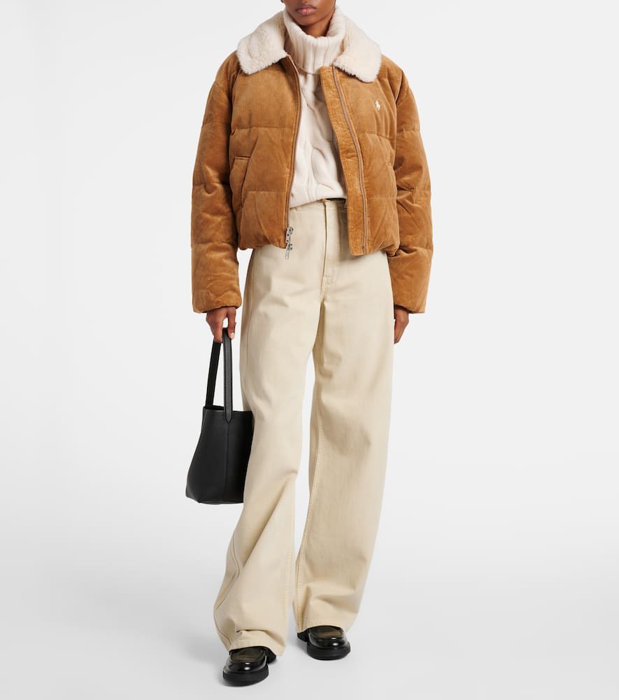 Polo Ralph Lauren Faux fur-trimmed corduroy down jacket