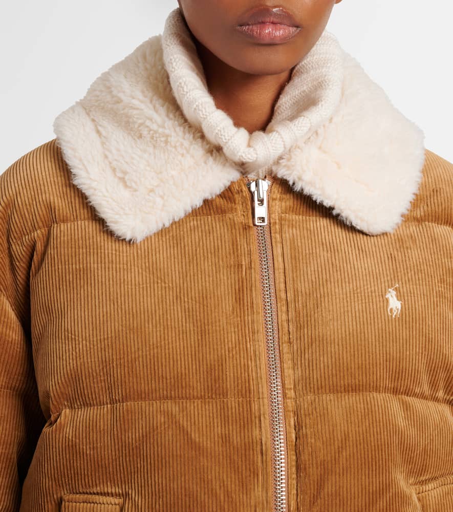 Polo Ralph Lauren Faux fur-trimmed corduroy down jacket