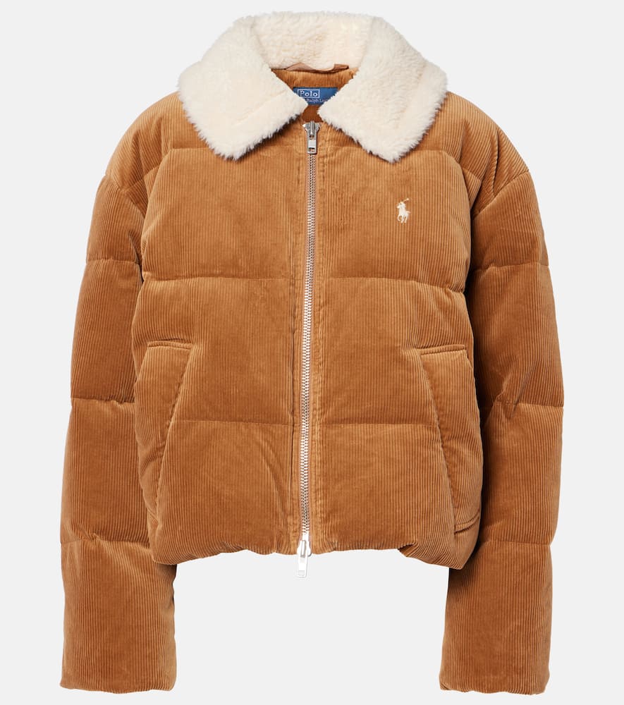 Polo Ralph Lauren Faux fur-trimmed corduroy down jacket
