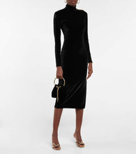Polo Ralph Lauren Mockneck velvet midi dress