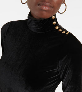 Polo Ralph Lauren Mockneck velvet midi dress