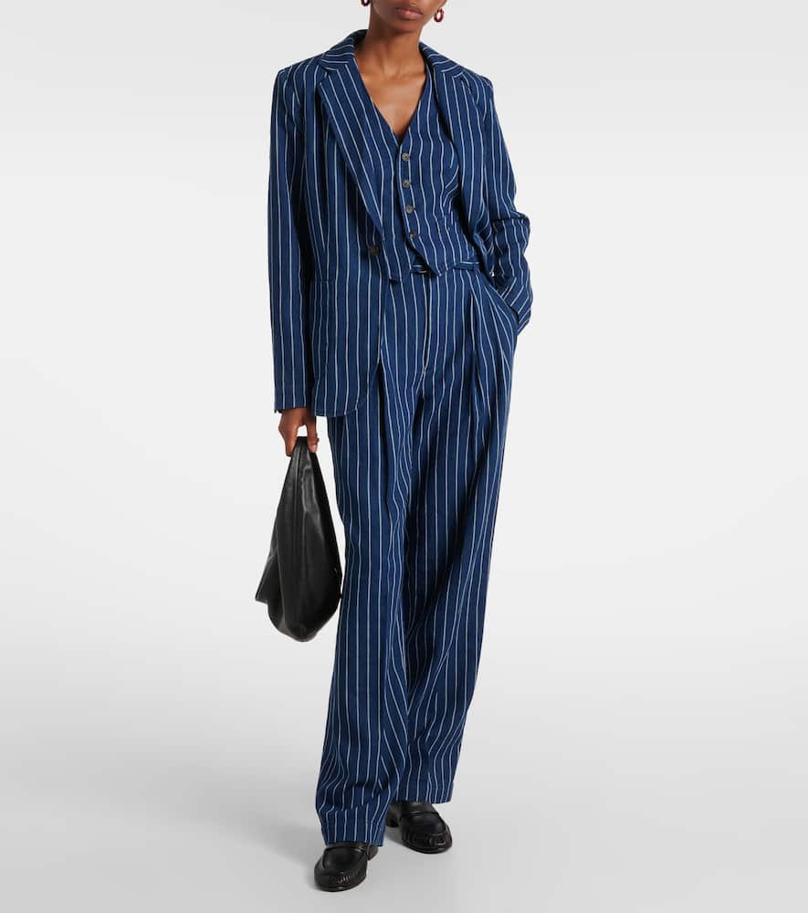 Polo Ralph Lauren Pinstriped linen and cotton vest
