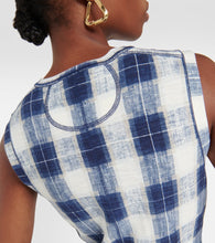 Polo Ralph Lauren Plaid cotton jersey maxi dress