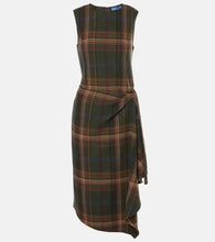 Polo Ralph Lauren Plaid wool-blend midi dress. Polo Ralph Lauren 格纹羊毛混纺中长连衣裙