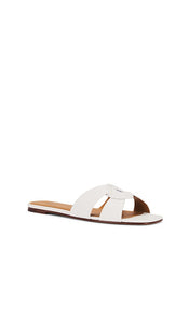 Polo Ralph Lauren Shiny Drum Pebble Sandal in White
