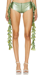 Poster Girl Rapunzel Latex Hotpant in Green - Poster Girl Rapunzel Hotpant en latex en vert - 海报女孩长发​​公主绿色乳胶热裤 - Poster Girl Rapunzel Latex Hotpant in Grün - Poster Girl 라푼젤 라텍스 핫팬츠 그린 색상 - Poster Ragazza Rapunzel Hotpant in lattice in verde