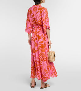 Poupette St Barth Adha floral wrap dress