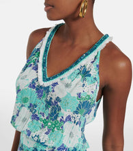 Poupette St Barth Agathe printed halterneck minidress