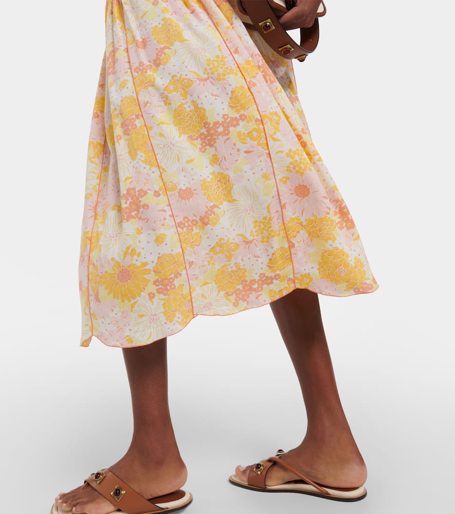 Poupette St Barth Agnes floral midi dress