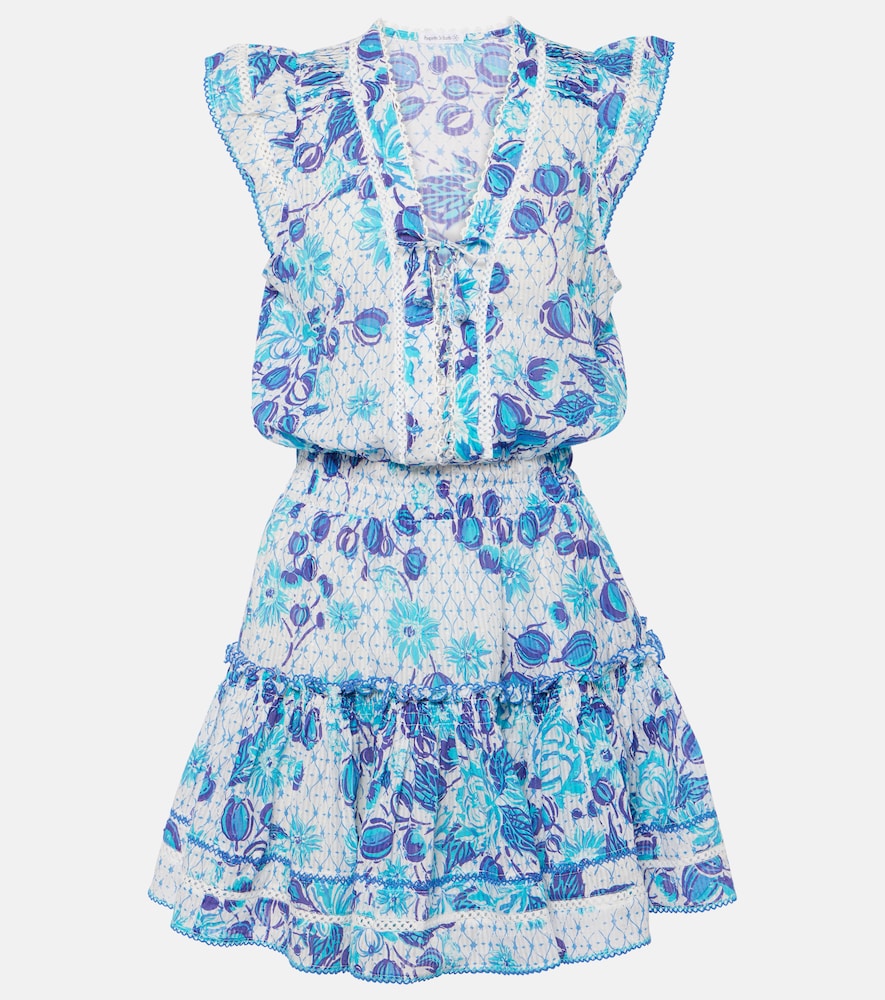 Poupette St Barth Anais printed cotton minidress. Poupette St Barth Anais 印花棉质迷你连衣裙