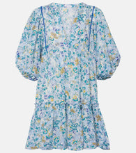 Poupette St Barth Aria floral gathered cotton minidress