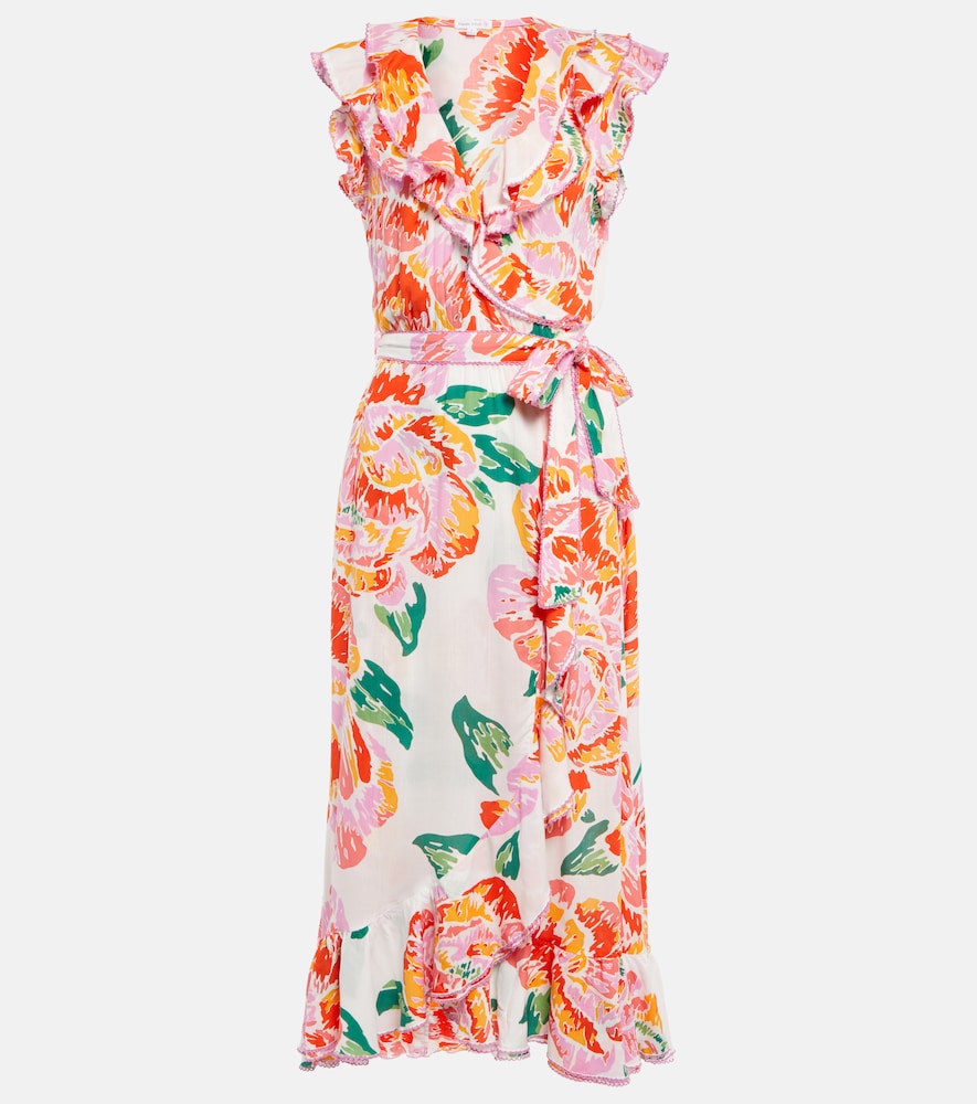Poupette St Barth Aude floral midi dress. Poupette St Barth Aude 花卉中长连衣裙
