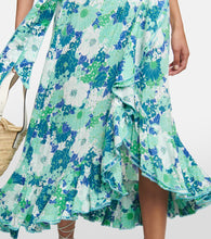 Poupette St Barth Aude floral midi skirt