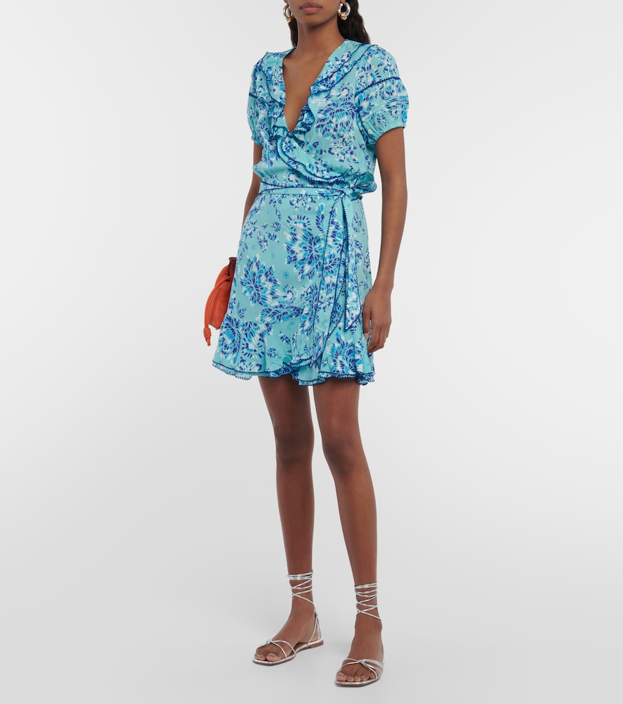 Poupette St Barth Aude printed wrap minidress