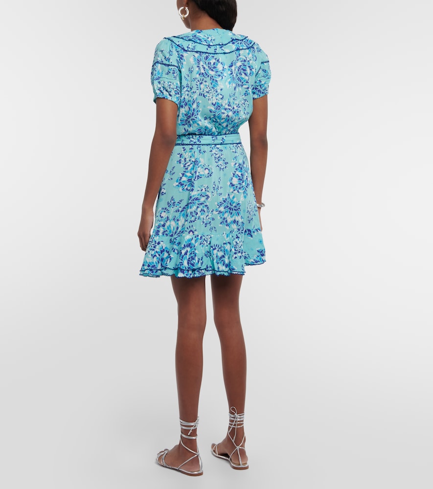 Poupette St Barth Aude printed wrap minidress
