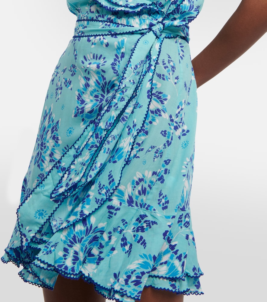 Poupette St Barth Aude printed wrap minidress
