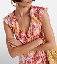 Poupette St Barth Aude ruffled floral wrap dress