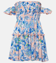 Poupette St Barth Aurora floral minidress. Poupette St Barth Aurora 花卉迷你连衣裙