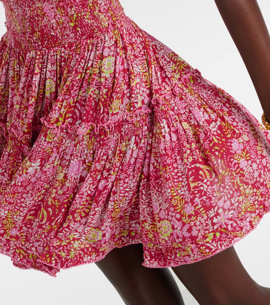 Poupette St Barth Aurora floral ruffled minidress