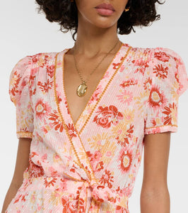 Poupette St Barth Baba floral cotton wrap dress
