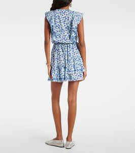 Poupette St Barth Bambi printed ruffled minidress