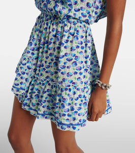 Poupette St Barth Bambi printed ruffled minidress