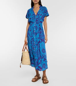 Poupette St Barth Becky printed midi dress