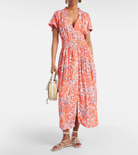 Poupette St Barth Becky printed midi dress