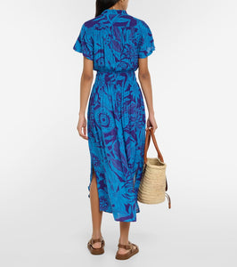 Poupette St Barth Becky printed midi dress