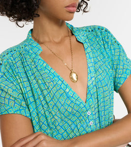 Poupette St Barth Becky printed midi dress