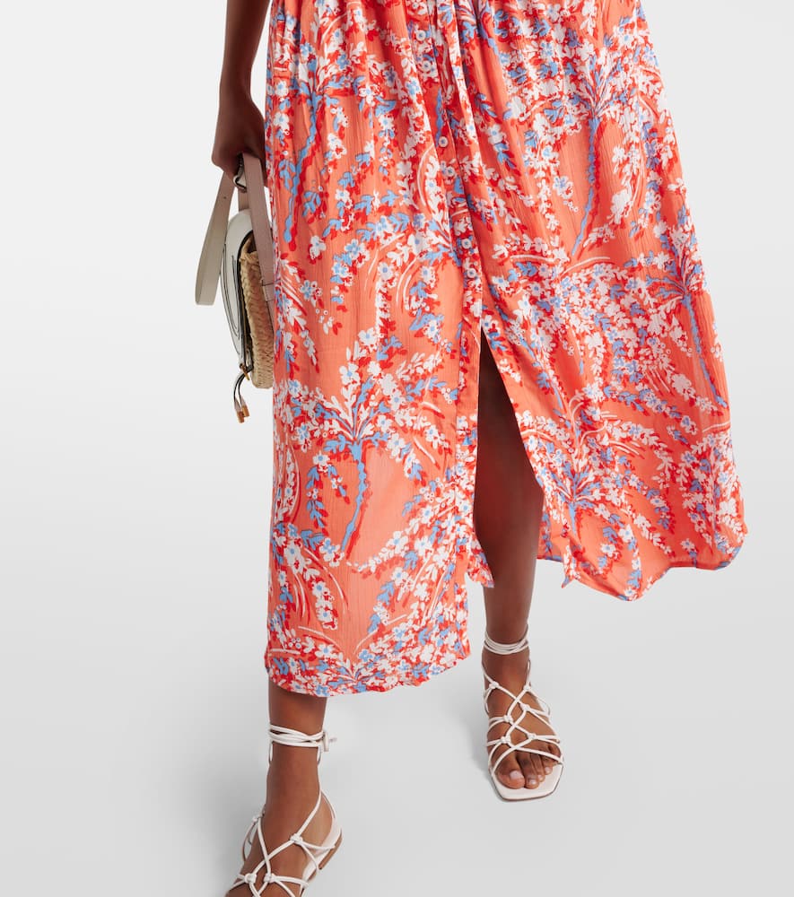 Poupette St Barth Becky printed midi dress