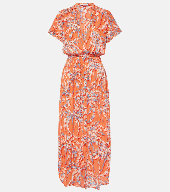Poupette St Barth Becky printed midi dress