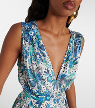 Poupette St Barth Bessie floral pleated minidress