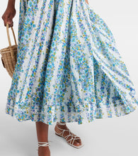 Poupette St Barth Beth floral halterneck cotton midi dress